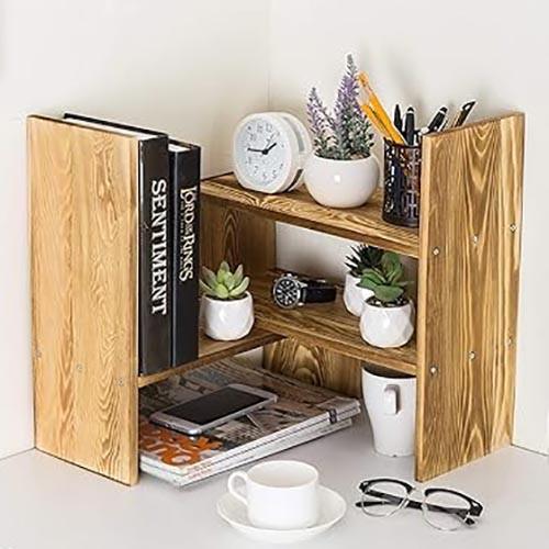 Полка книжная настольная из дерева Харалис Бенгала (КПА-043527)