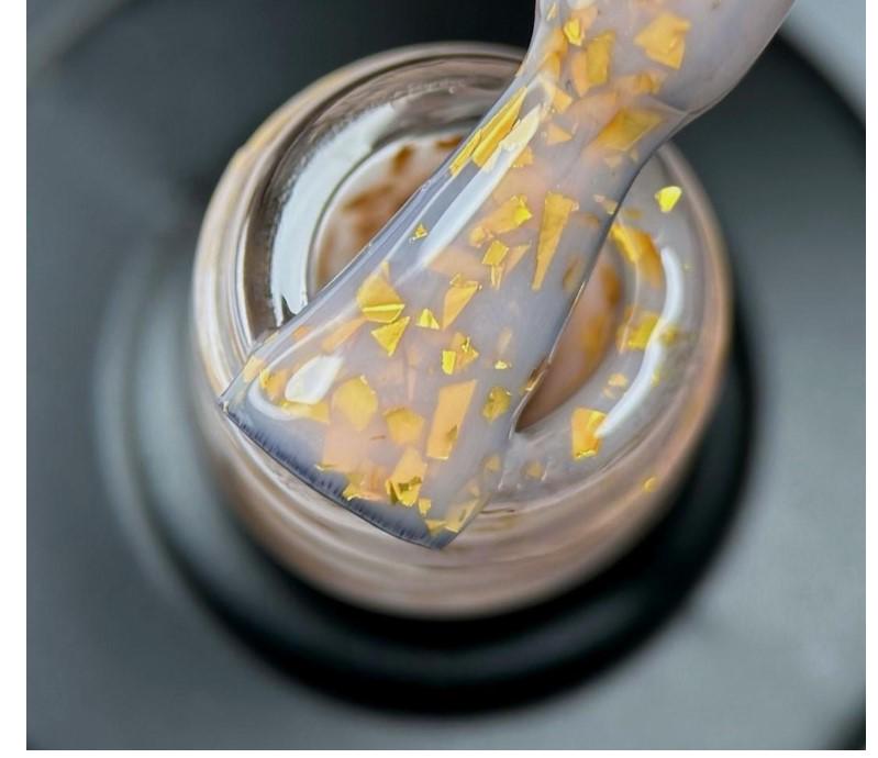 База для гель-лаку каучукова з поталлю Saga Leaf Base №05 9 мл