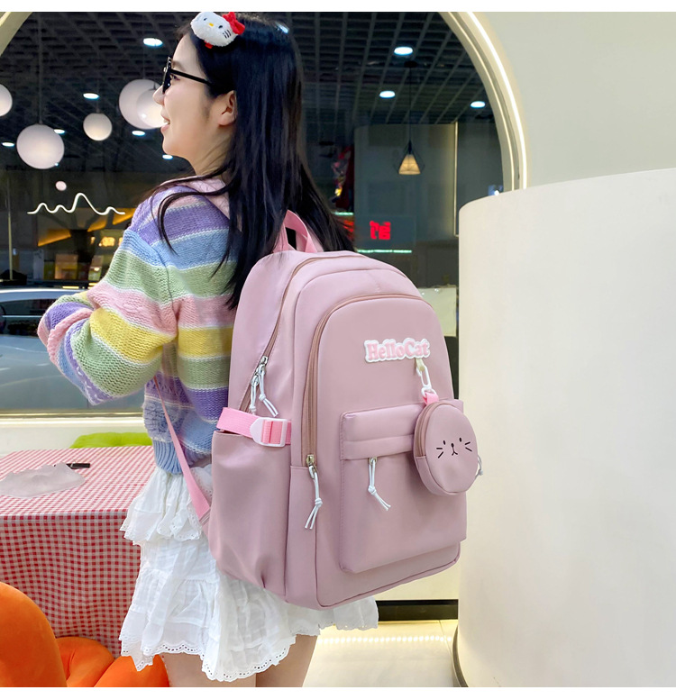 Школьный рюкзак для девочки Hello Cat 5в1 5-11 класс Розовый (27668058) - фото 7 Школьный рюкзак для девочки Hello Cat 5в1 5-11 класс Розовый (27668058) - фото 7