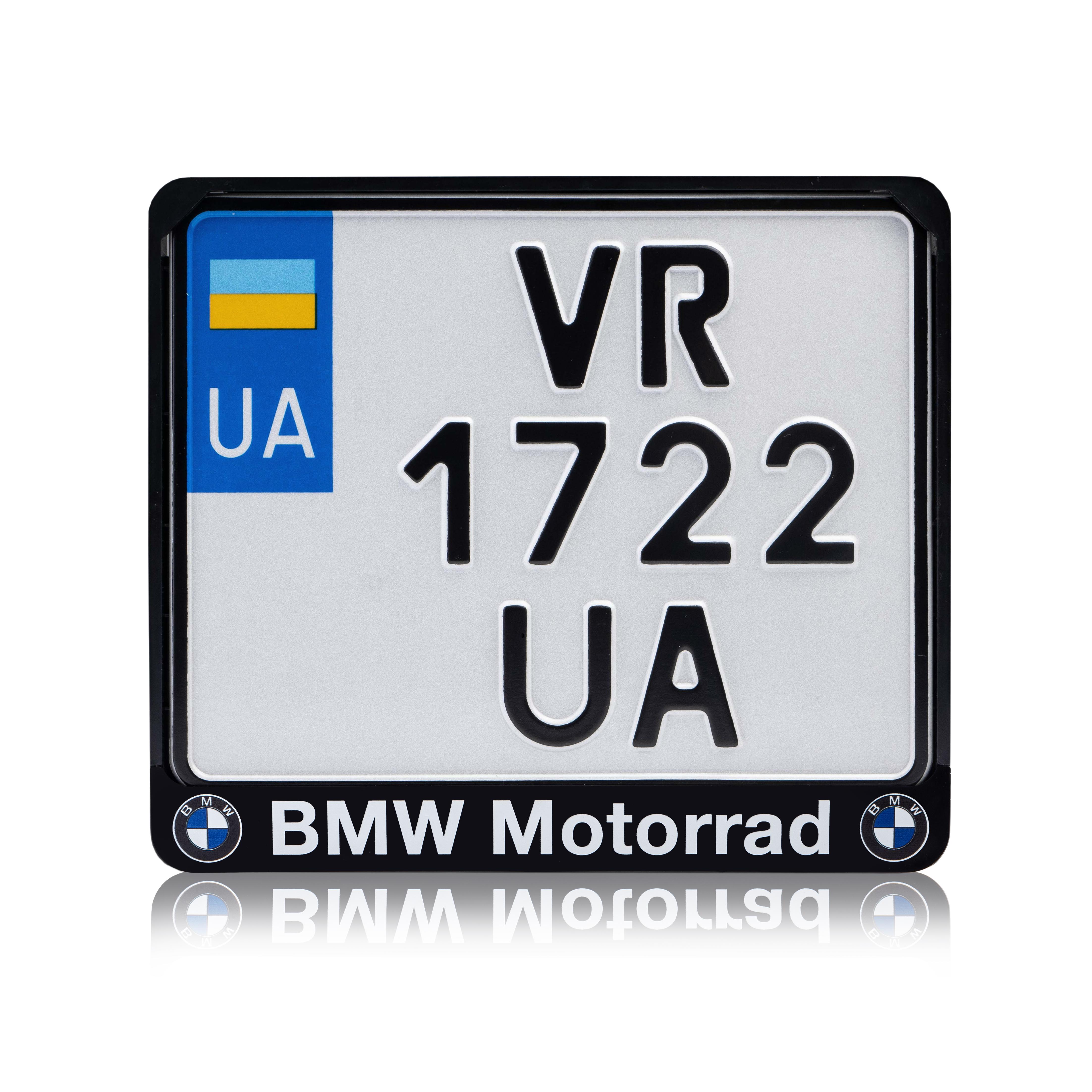 Рамка для мотоциклетного номера BMW Motorrad 174х220 мм Черный (VH-ABS1722 BMW MT)