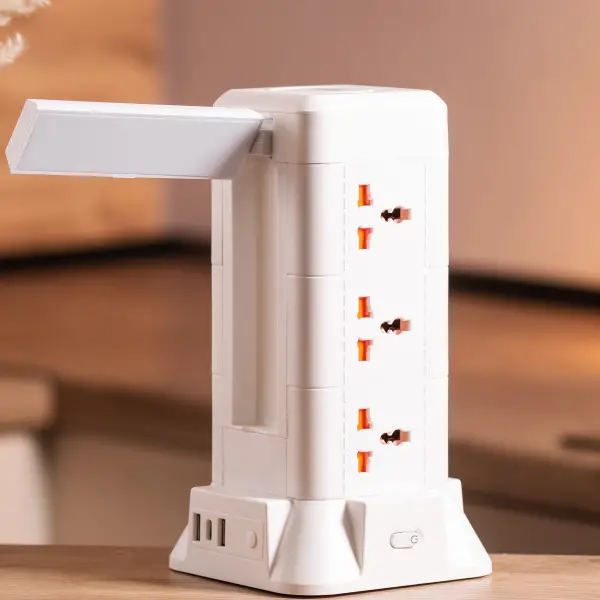 Фільтр-подовжувач мережевий TOWER 9 розеток LED-лампа 3USB+1PD 2,8 м Білий (HP-5-5) - фото 8