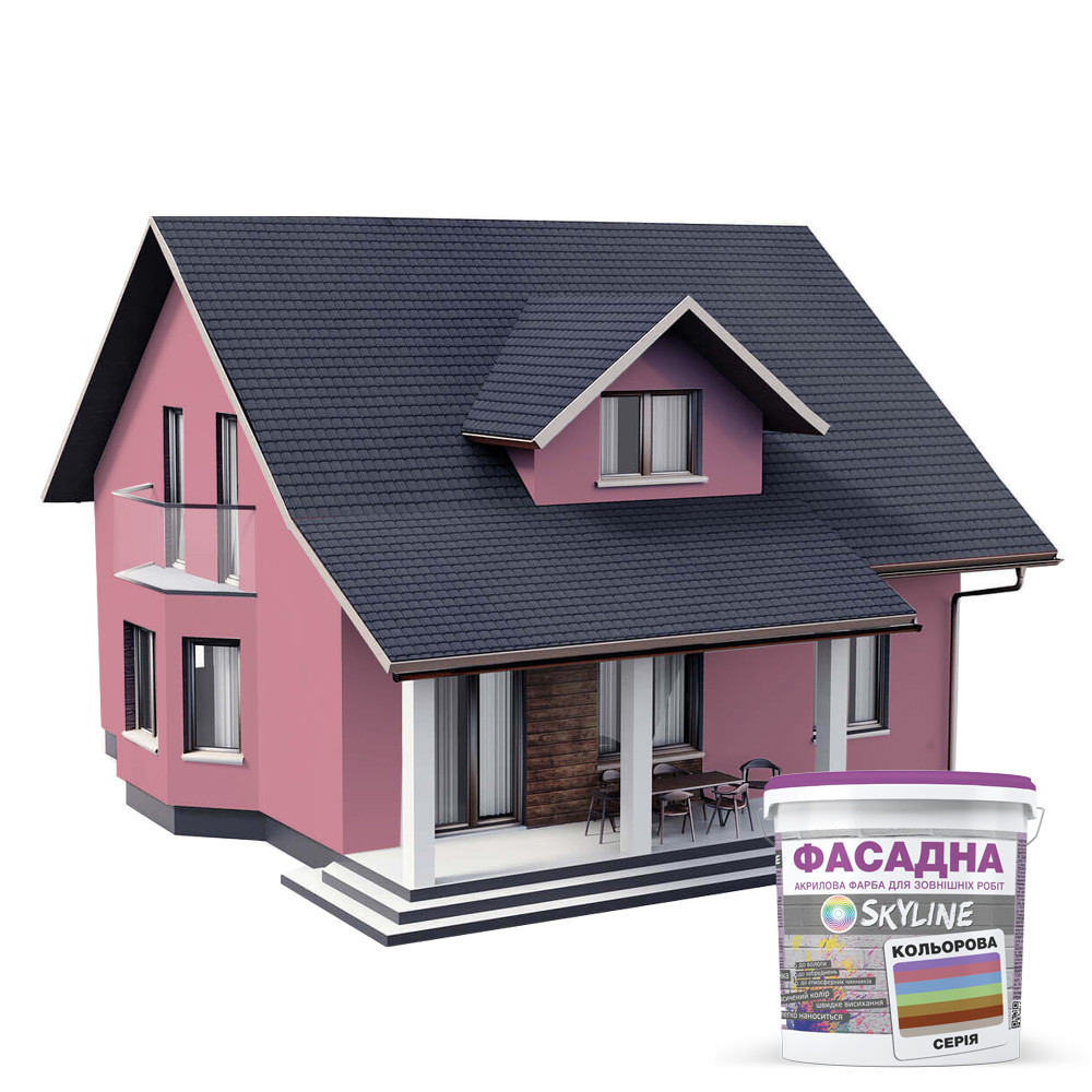 Фарба акрил-латексна фасадна Skyline 2030-R20B 3 л Кашемір (650c0cd14bc23147a0718b30) - фото 3 Фарба акрил-латексна фасадна Skyline 2030-R20B 3 л Кашемір (650c0cd14bc23147a0718b30) - фото 3