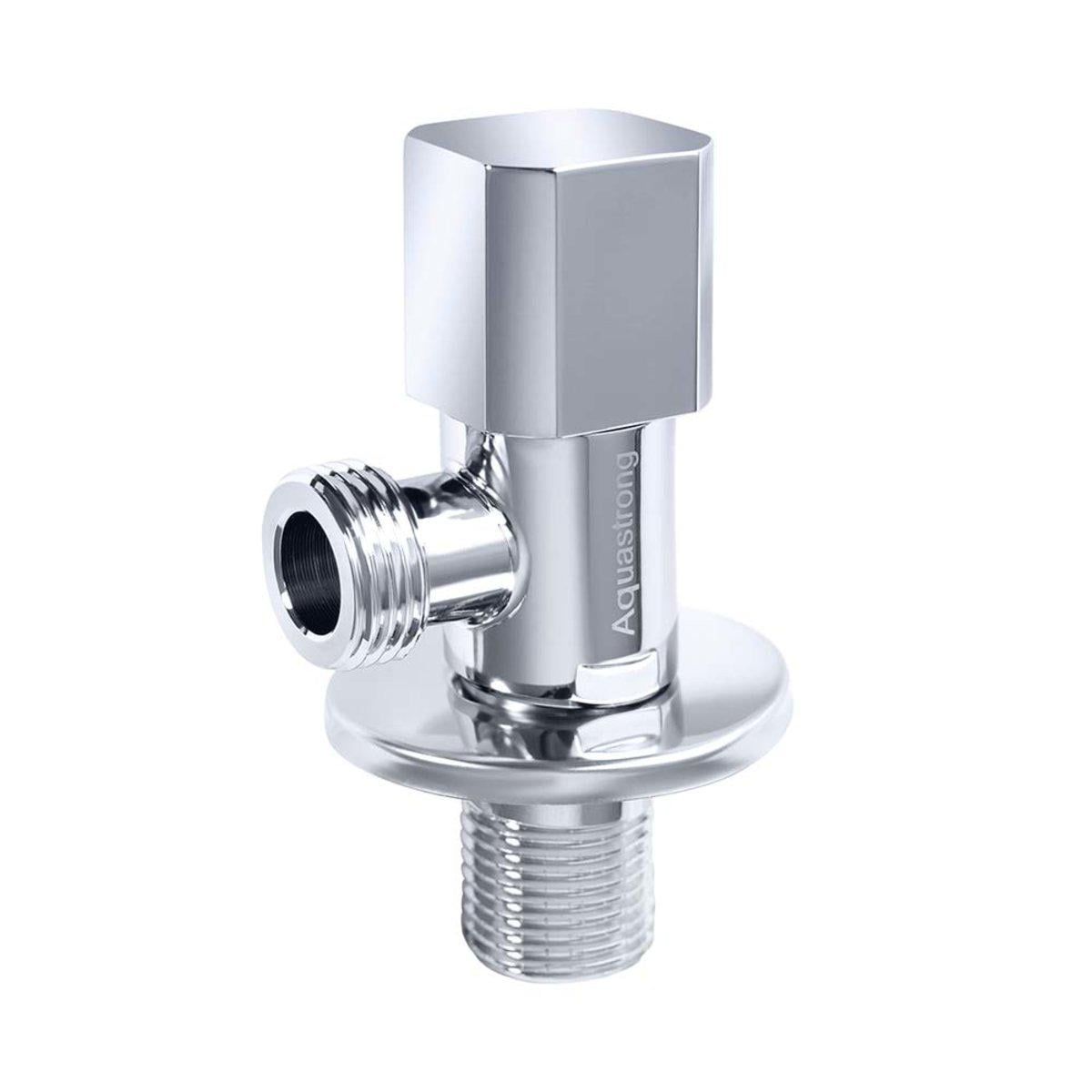Кран угловой Aquastrong C4 1/2x3/4" ЗЗ нержавеющая сталь Хром (PUD-C402)