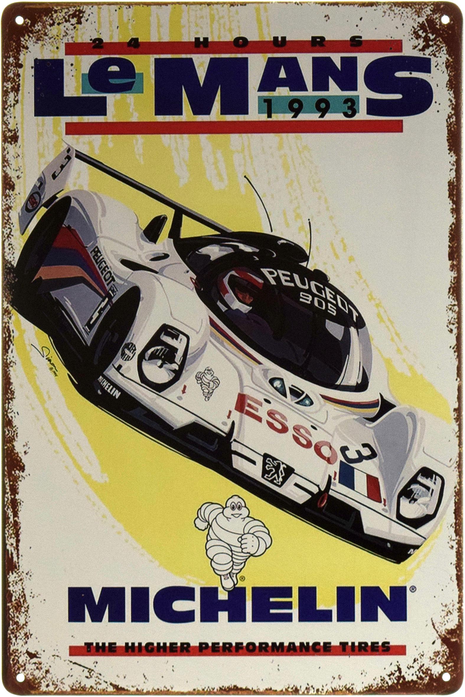 Табличка металлическая Le Mans 1993 20x30 см