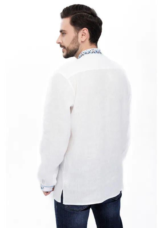 Вышиванка мужская р. 54 Белый (349) - фото 4