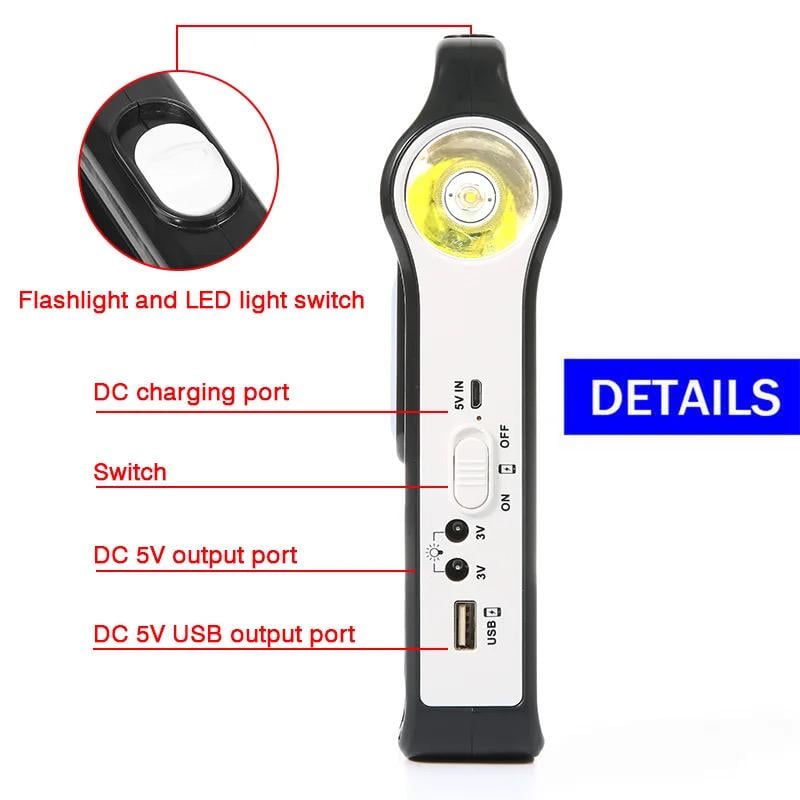 Фонарь на солнечной панели с USB-зарядным устройством (17887755) - фото 7