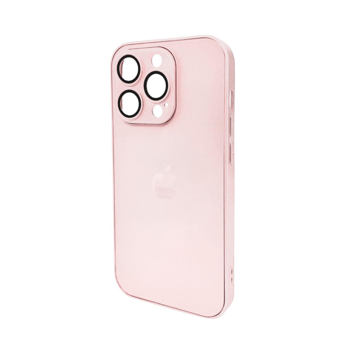 Противоударный чехол для Apple iPhone 14 Pro AG Glass Matt Frame Color / Chanel Pink
