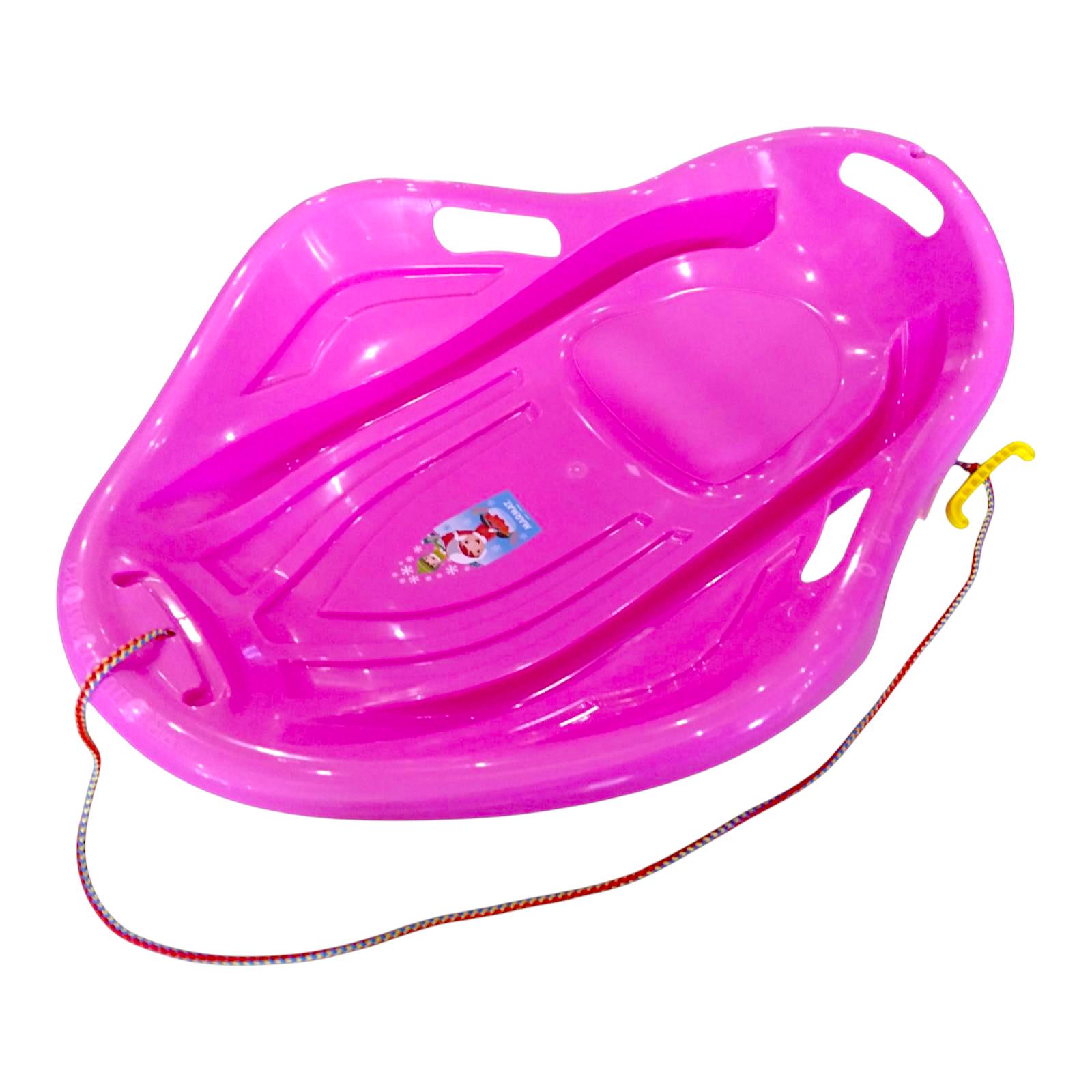 Санки-ледянка детские с ручками Marmat Мушля Розовый (11151)