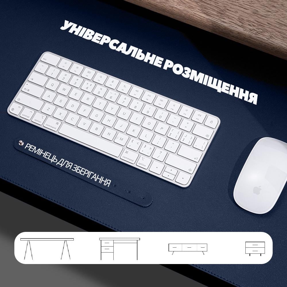 Подкладка-коврик кожаная для ноутбука на компьютерный стол Синий/Желтый (23949604) - фото 2 Подкладка-коврик кожаная для ноутбука на компьютерный стол Синий/Желтый (23949604) - фото 2