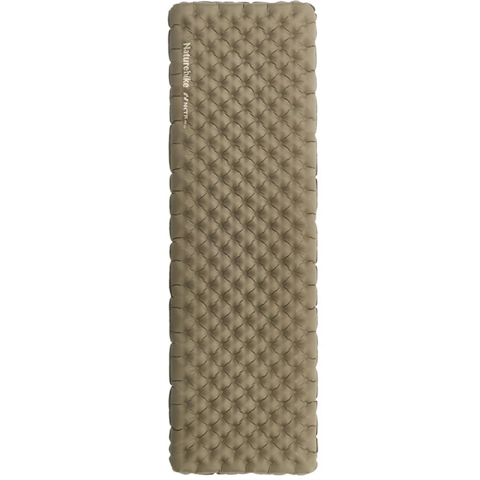 Самонадувний килимок одномісний UL Naturehike CNK2450WS012 186х64 см Коричневий (6976507663236)