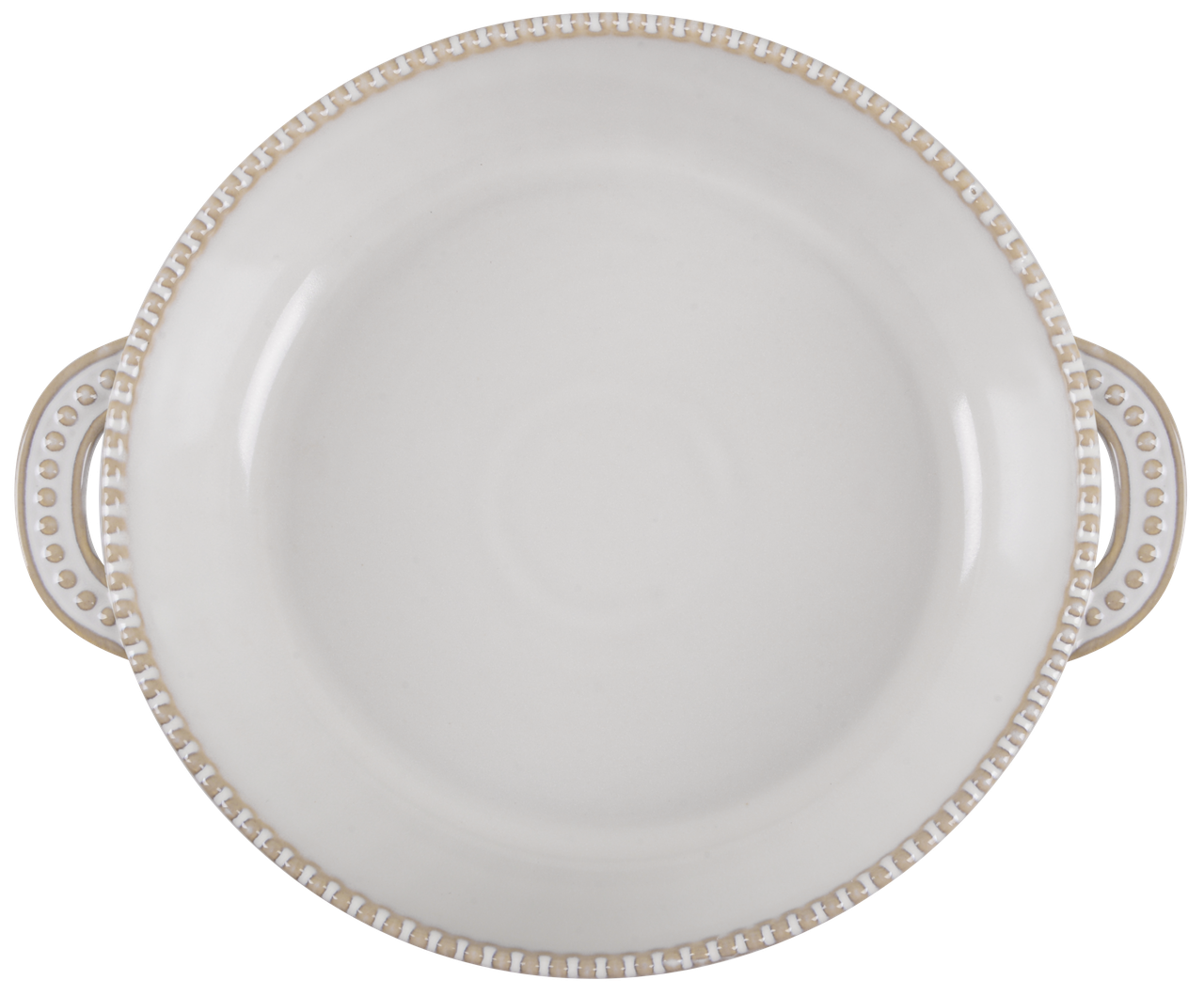 Форма для запекания круглая Limited Edition Allegra Biege каменная керамика 31х25х6 см (GJH012-31-2-129) - фото 4