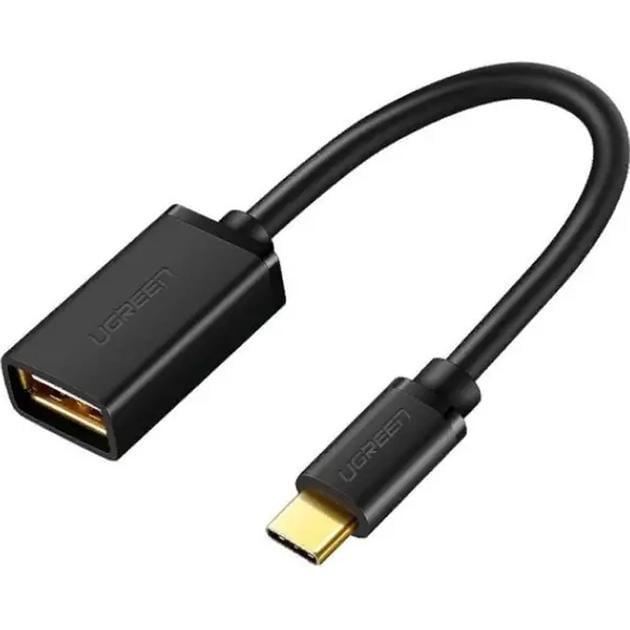 Перехідник UGREEN US154 USB-C to USB-A OTG 15 см Black (30175)
