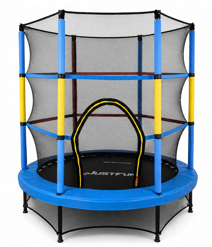 Батут Just Fun с сеткой 140 см Blue