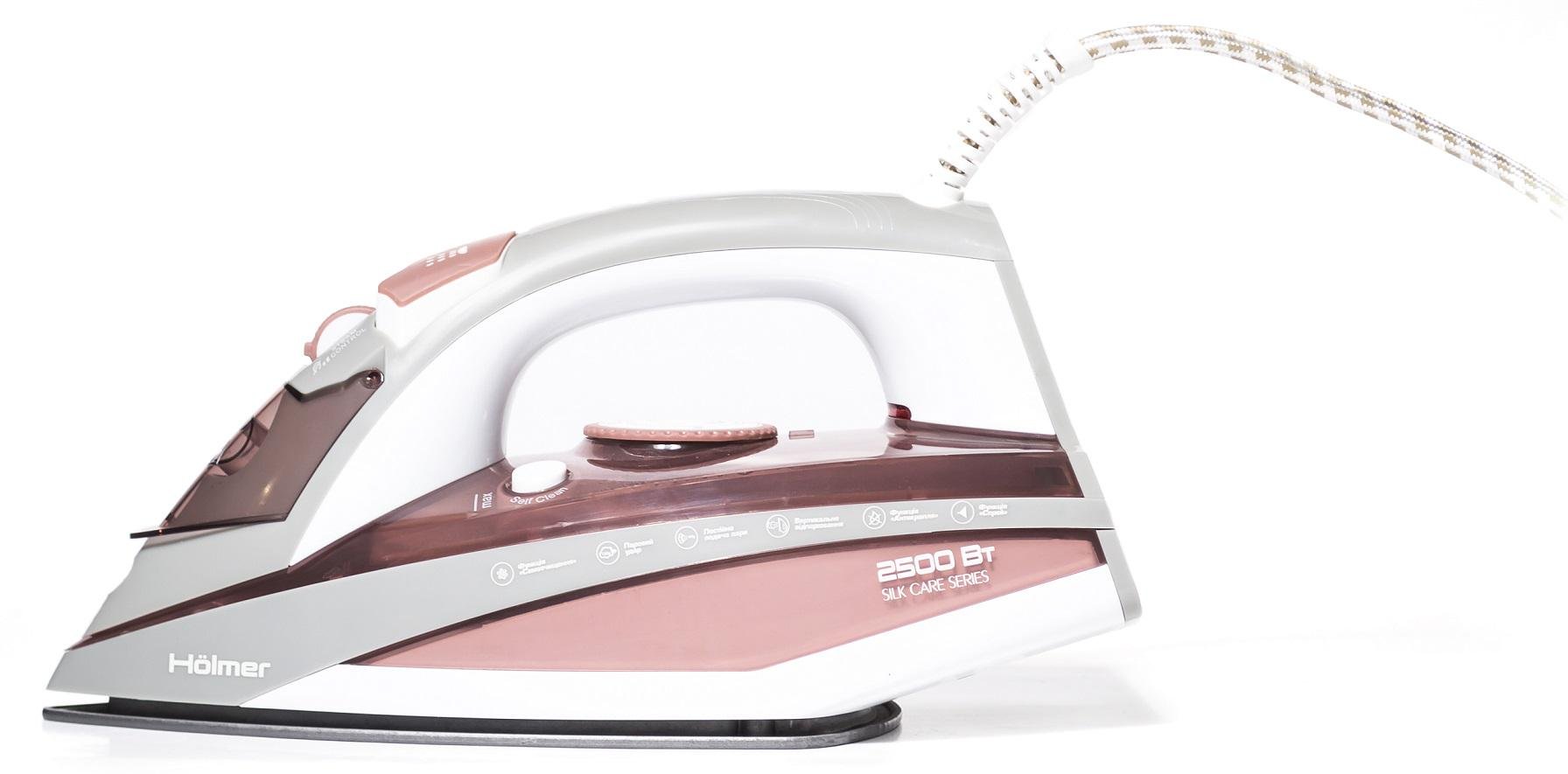 Утюг Holmer HIT-2535 2500 Вт паровой удар 130 г/мин 350 мл White/Lilac (620186) - фото 3 Утюг Holmer HIT-2535 2500 Вт паровой удар 130 г/мин 350 мл White/Lilac (620186) - фото 3