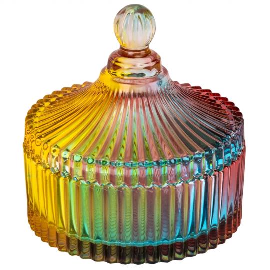 Емкость для хранения Хамелеон стеклянная с крышкой 15 см (170625)