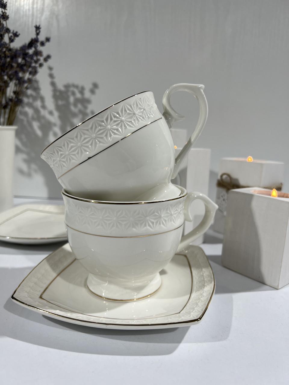 Чашка фарфоровая Interos Снежная Королева с блюдцем 280 мл Белый (506710-А) - фото 3 Чашка фарфоровая Interos Снежная Королева с блюдцем 280 мл Белый (506710-А) - фото 3