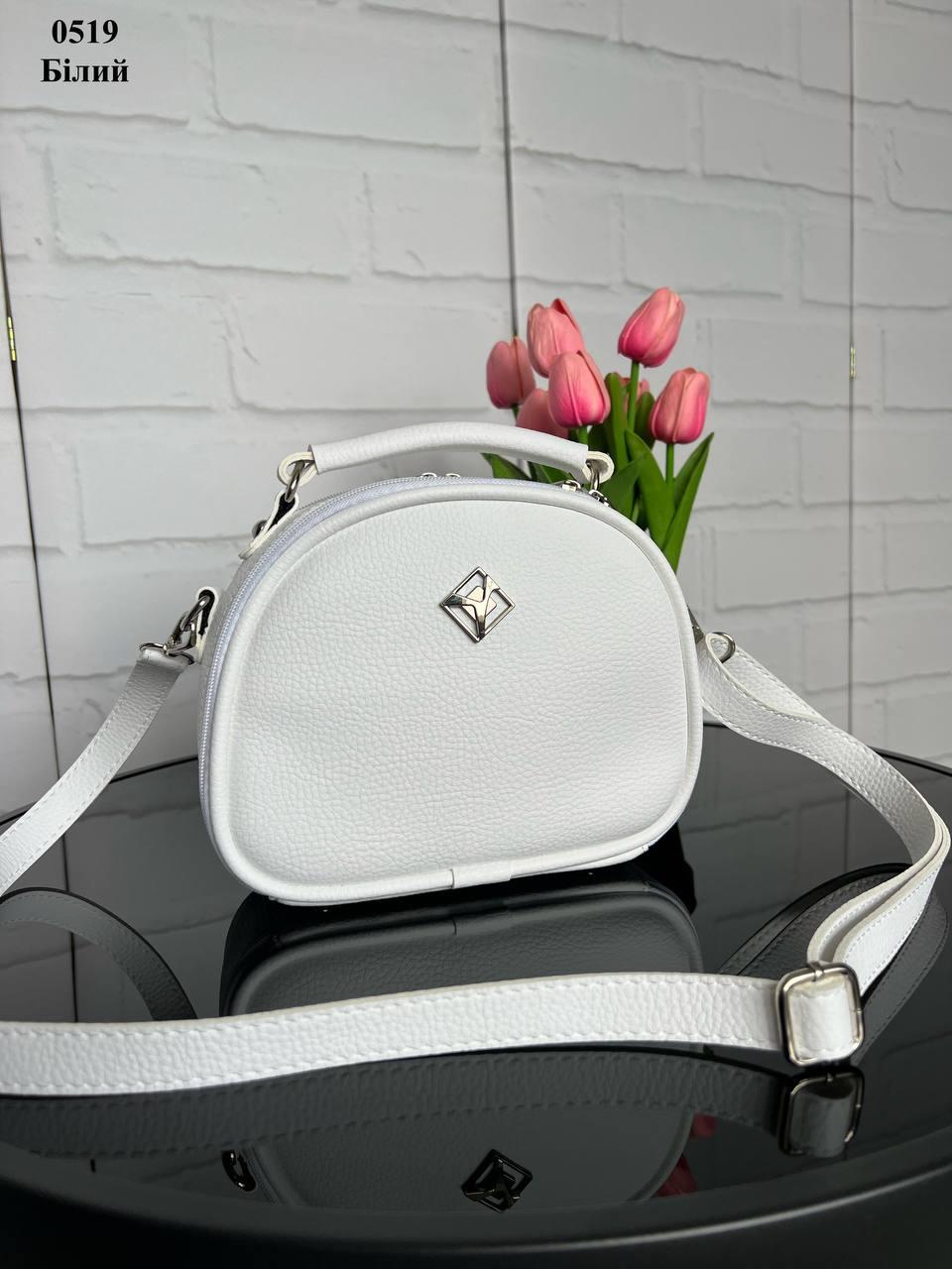 Сумка женская кросс-боди из экокожи 22х17х9 см Белый (2682007786) - фото 2 Сумка женская кросс-боди из экокожи 22х17х9 см Белый (2682007786) - фото 2