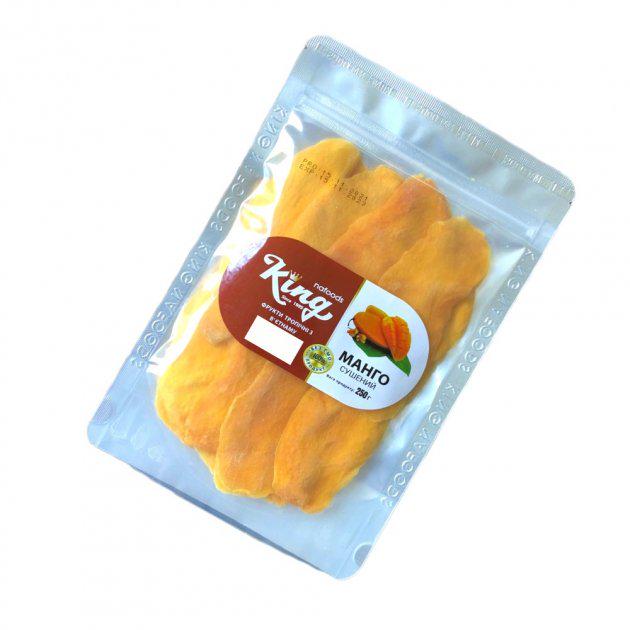 Сушеный манго натуральный King Natural Mango NaFoods без сахара 250 г (NaFKing-250) - фото 2