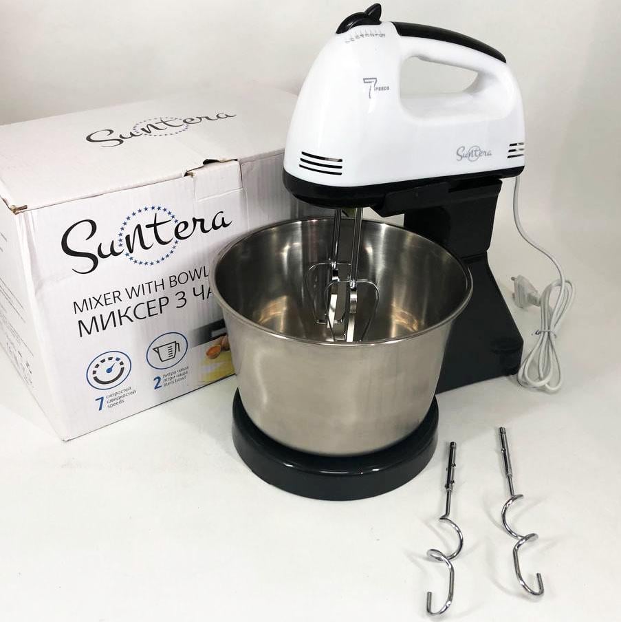 Миксер ручной Suntera SMX-504 300 Вт 7 скоростей Белый/Черный (254860) - фото 8 Миксер ручной Suntera SMX-504 300 Вт 7 скоростей Белый/Черный (254860) - фото 8