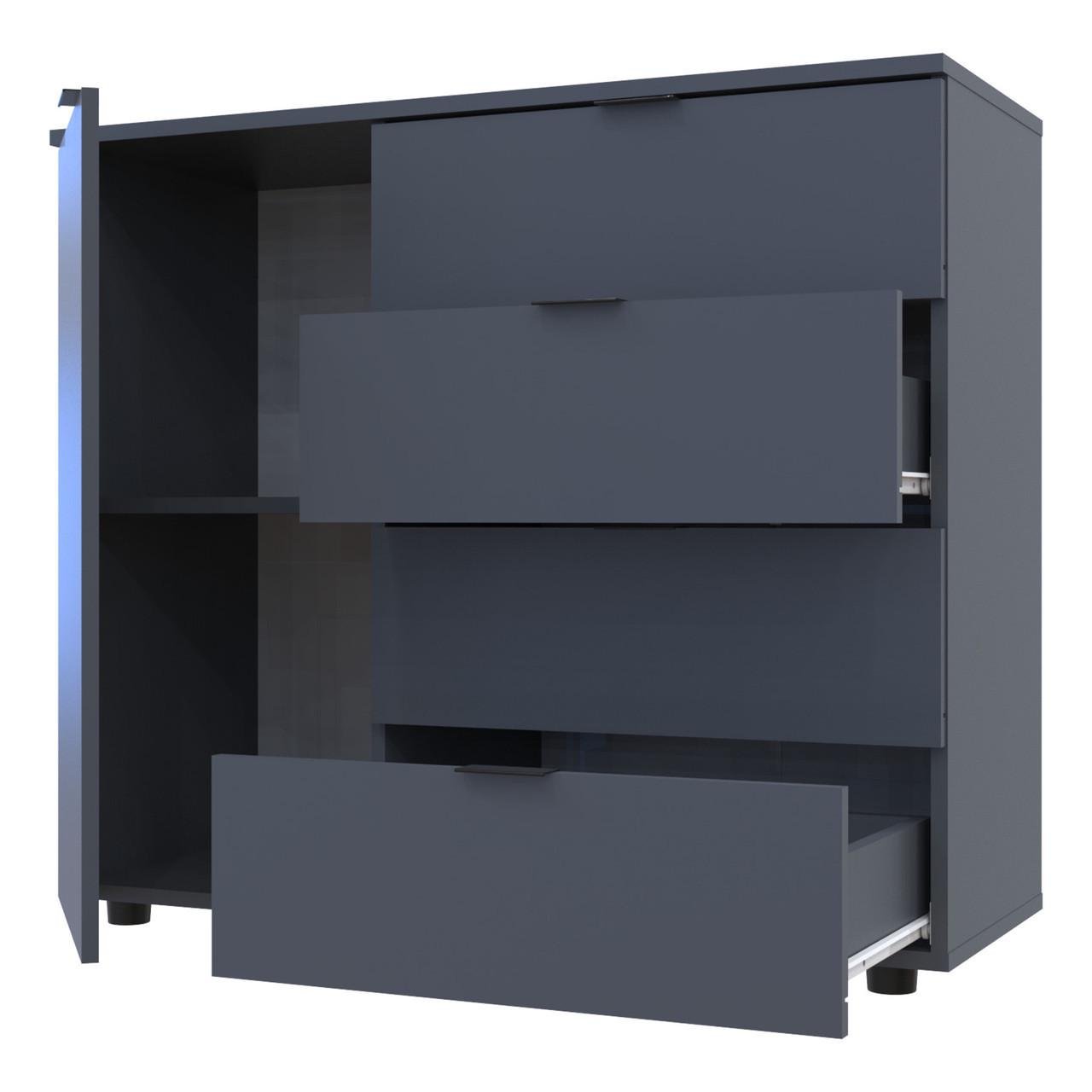 Комод в гостиную Doros Гелар GС1 100х40х81,2 см Графит (DRS-011288) - фото 7