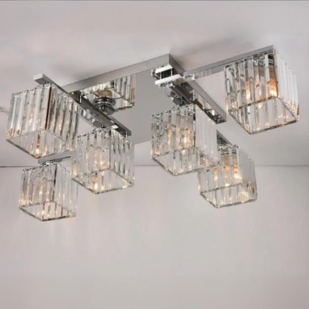 Люстра стельова Sirius Ш 1318/6 CR на шість рельєфних плафонів під лампу Е14 IP20 Хром (00000138900)