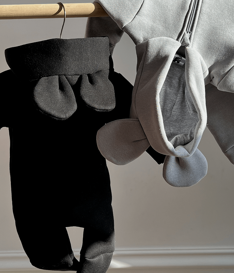 Комбинезон детский BUNNY BOX Микки с ушками триника утепленный р. 68 Черный (00868) - фото 3