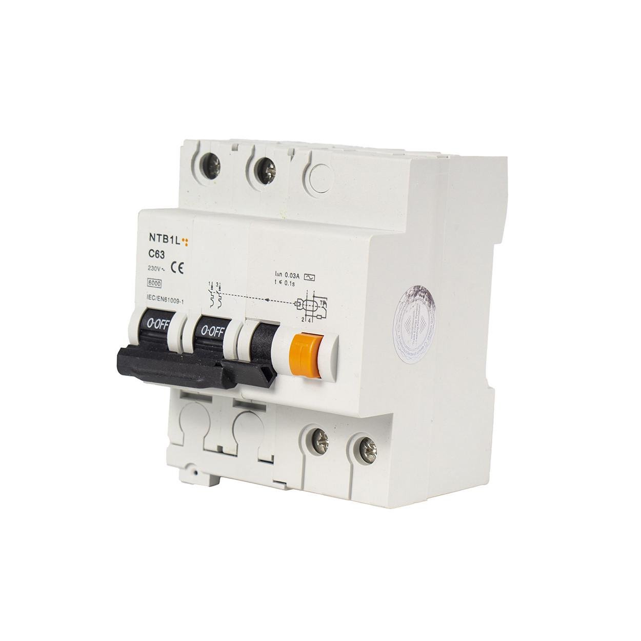 Автоматический выключатель дифференциального тока TESLA АВДТ NTB1L C63 (50) - фото 2 Автоматический выключатель дифференциального тока TESLA АВДТ NTB1L C63 (50) - фото 2