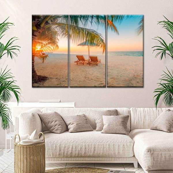 Модульная картина KIL Art Место для отдыха из трех частей 128x81 см (M3_L_58)