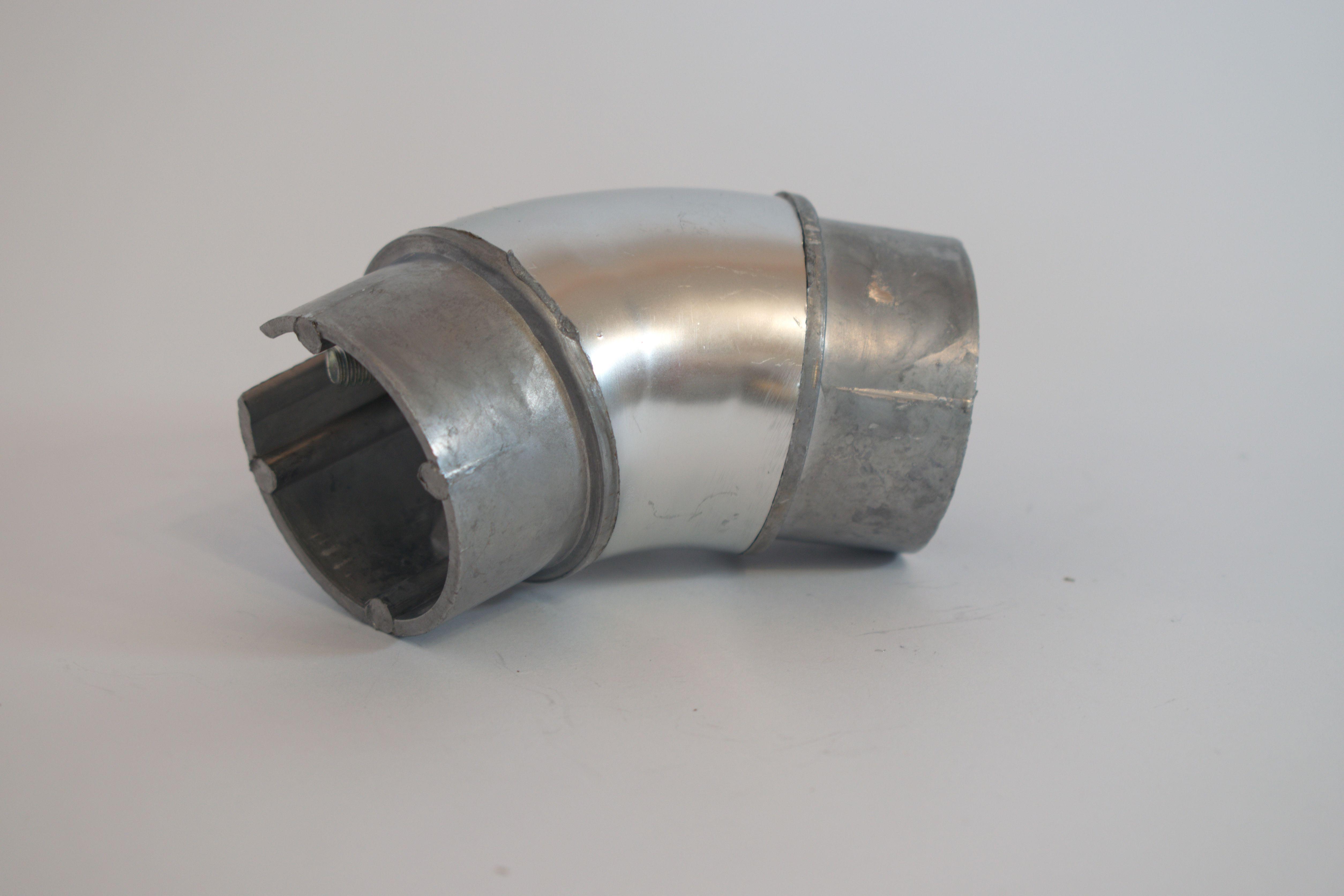 Поворот поручня 135° до алюмінієвих поручнів тип коло Срібний (10522с)