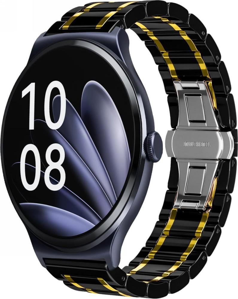 Ремінець керамічний Ceramo для Haylou Solar Lite LS05L Black Gold (40747-02)