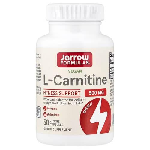 Добавка L-Карнитин Jarrow Formulas L-Carnitine 500 мг 50 Capsules (JRW-02001)