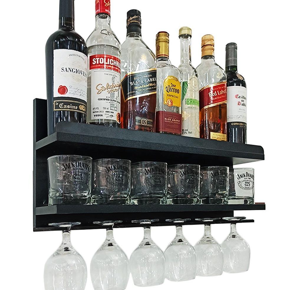 Полка для вина настенная из дерева Тайки Венге (ПНК-014012)