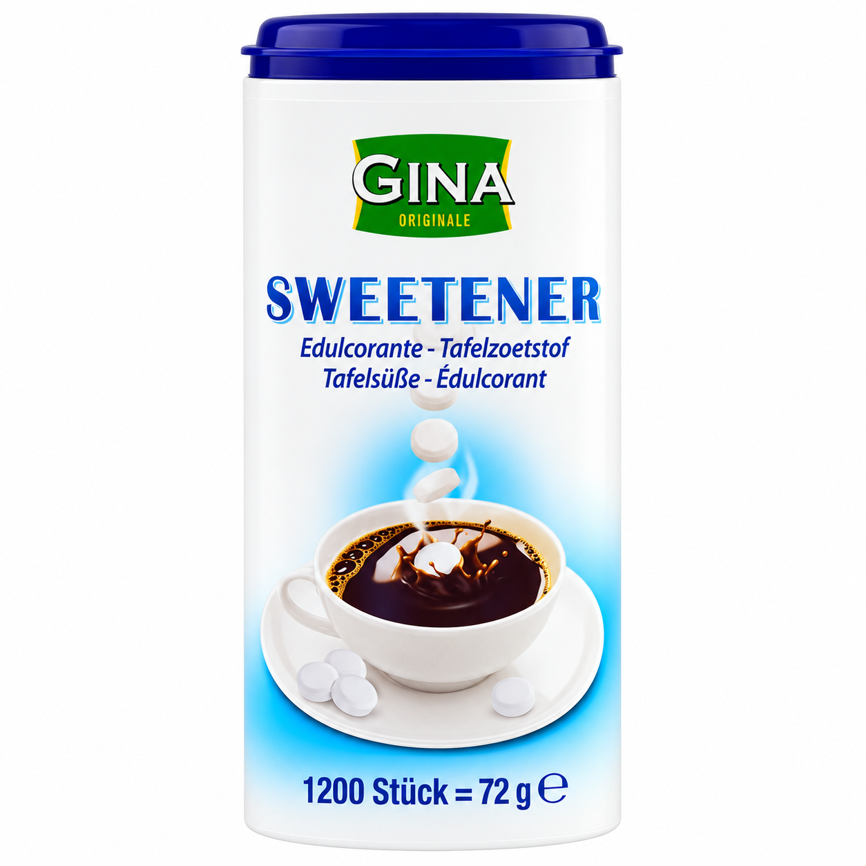 Сахарозаменитель Gina Sweetener в таблетках 1200 шт. (K11918)