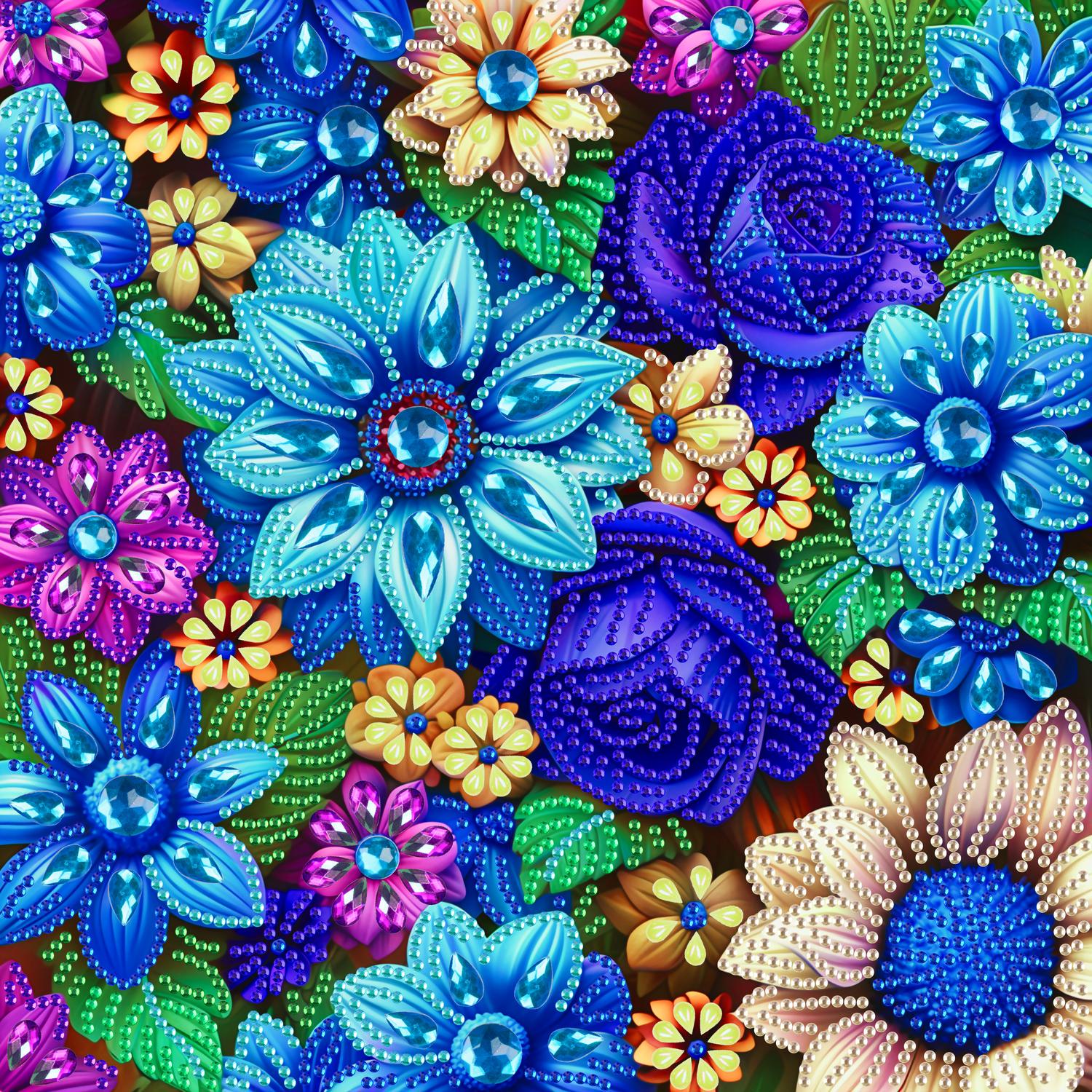Алмазная мозаика Brushme Цветочная коллекция 25x25 см (BH029)