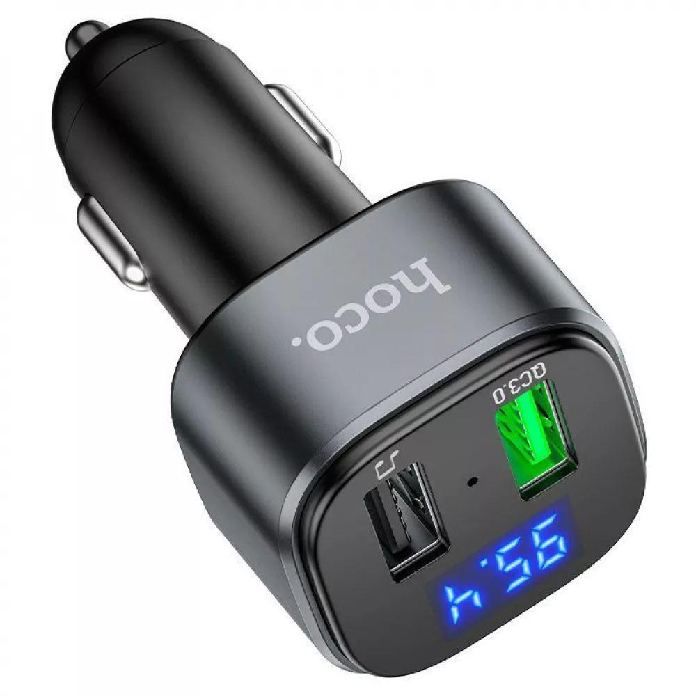 Трансмиттер FM Hoco E67 Fighter 2 USB с функцией подзарядки Черный - фото 5