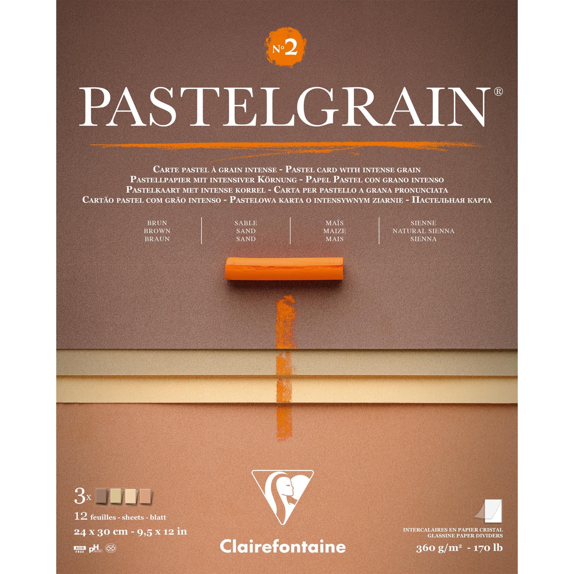 Папір для пастелі Clairefontaine PastelGrain №2 24х30 см 12 аркушів (976061C) Папір для пастелі Clairefontaine PastelGrain №2 24х30 см 12 аркушів (976061C)