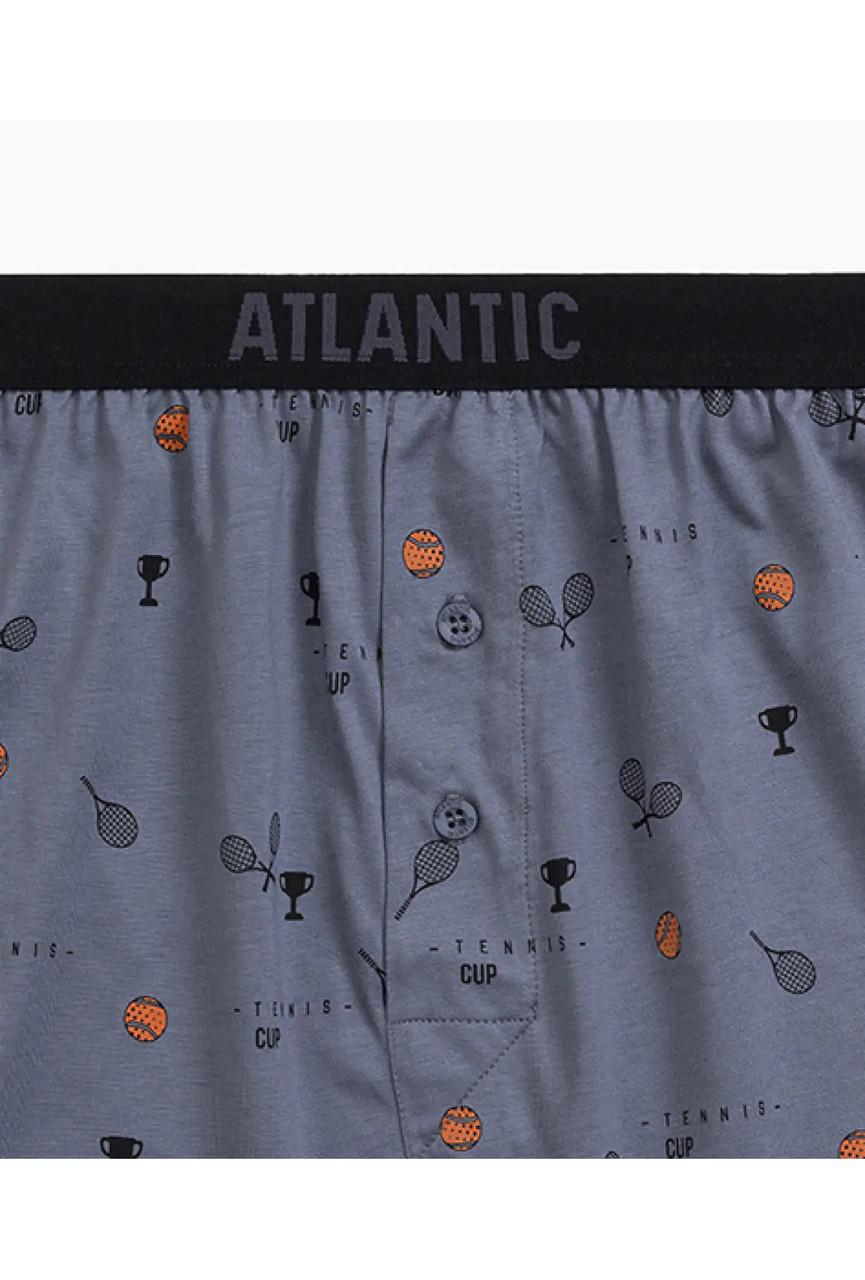 Набор трусов-боксеров Atlantic 2MBX-052 хлопковых 2 шт. M Голубой/Черный (25211213) - фото 6