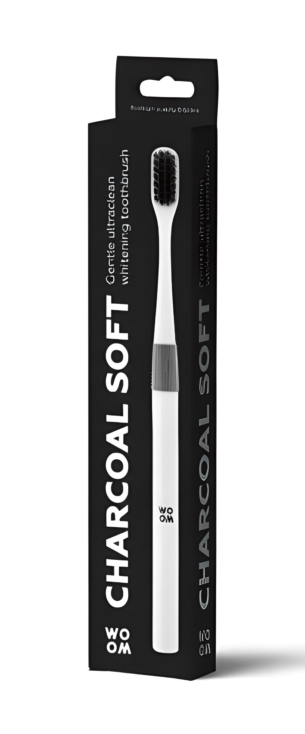 Зубная щетка с угольными щетинками WOOM CHARCOAL SOFT