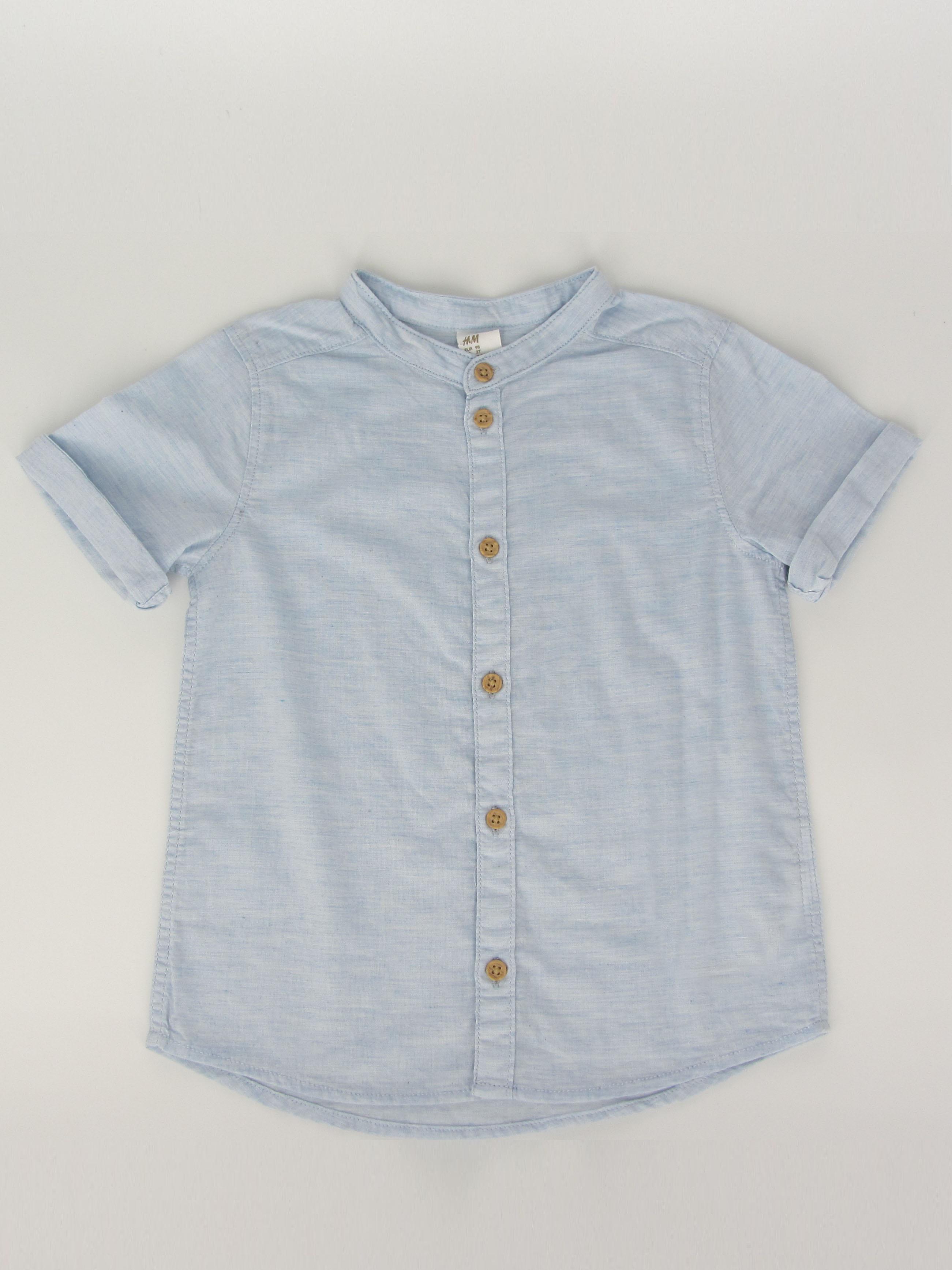 Сорочка H&M Меланж 98 см Блакитний (16048088131)