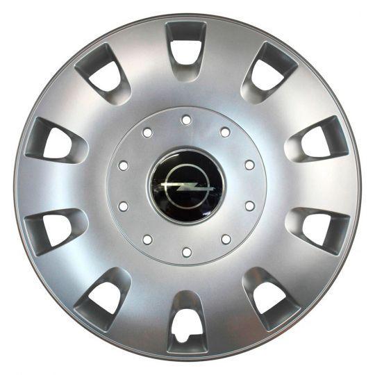 Ковпаки автомобільні SKS 401 R16 з логотипом Opel 4 шт. Сріблястий (401-opel)