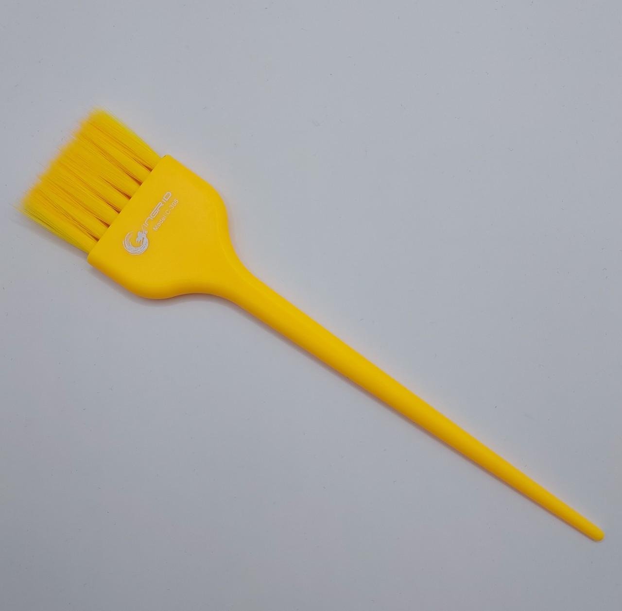 Кисточка для окрашивания волос INGRID C-305 Rainbow моноволокно 46х220 мм L Желтый (1453071407)