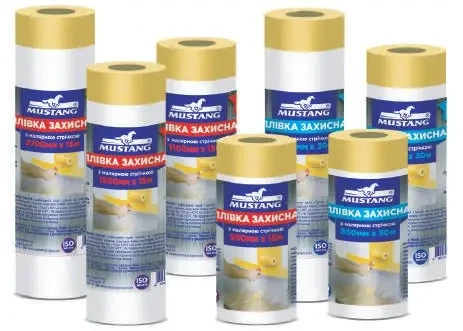 Защитная пленка Mustang Masking Roller с малярной лентой 30 м х 1100 мм - фото 3 Защитная пленка Mustang Masking Roller с малярной лентой 30 м х 1100 мм - фото 3