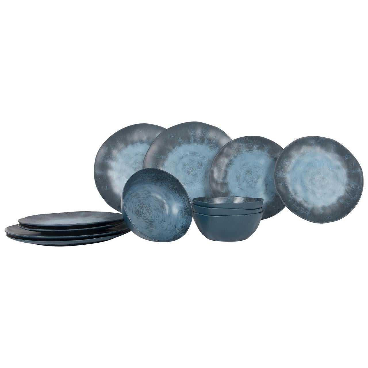 Сервиз столовый для кемпинга Gimex Tableware Stone 12 Pieces 4 Person Dark Blue (6917100)