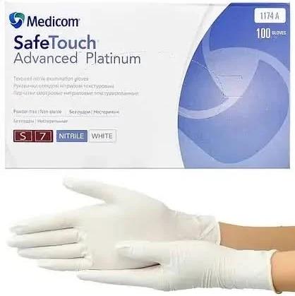 Рукавички нітрилові Medicom SafeTouch Advanced S 100 шт. White (18713611)