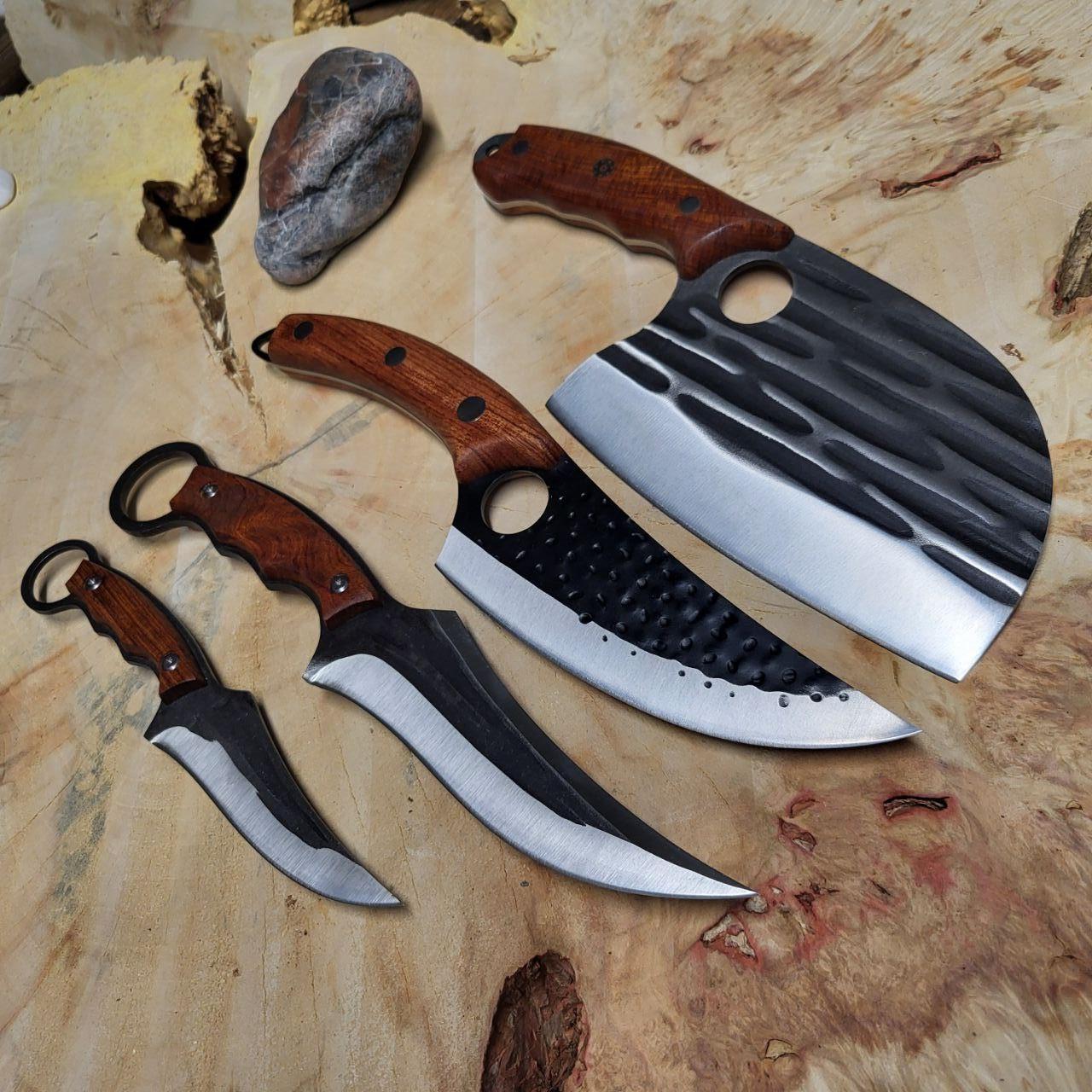 Ножи кухонные и топор для кухни Сатори 4 шт.