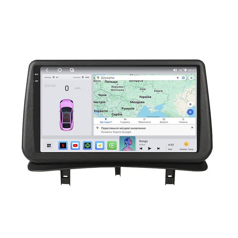 Автомагнитола штатная Lesko для Renault Clio III 2005-2009 4/64 QLED CarPlay 4G Wi-Fi GPS Prime 9" (22391968)