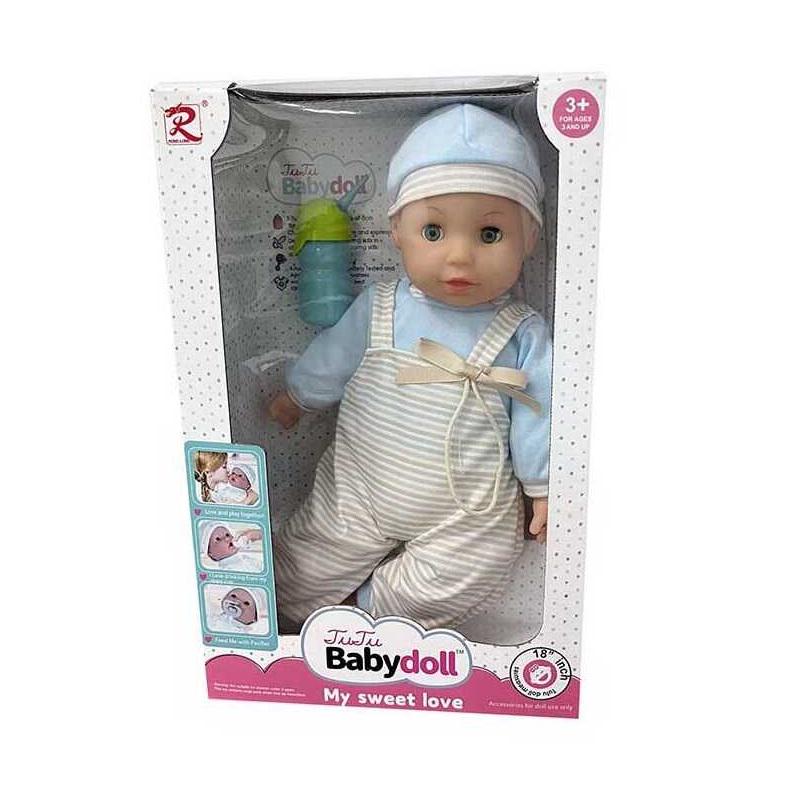 Пупс функциональный с аксессуарами Babydoll White/Blue (139664)