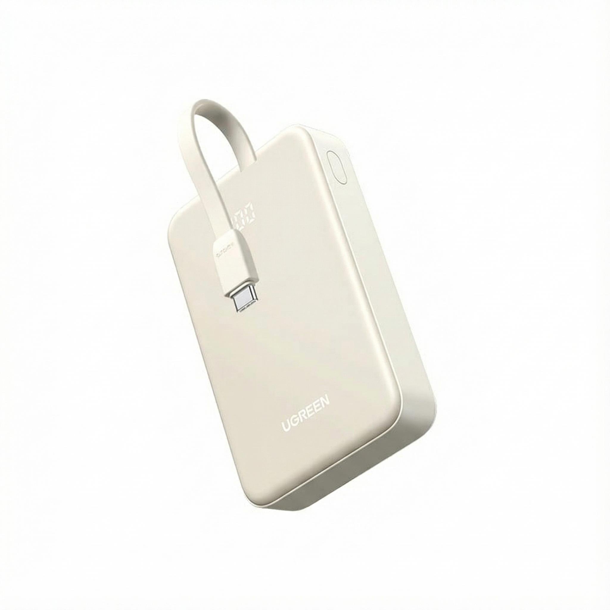 Повербанк с кабелем UGREEN PB521 20000 mAh 30 Вт Бежевый (45207)