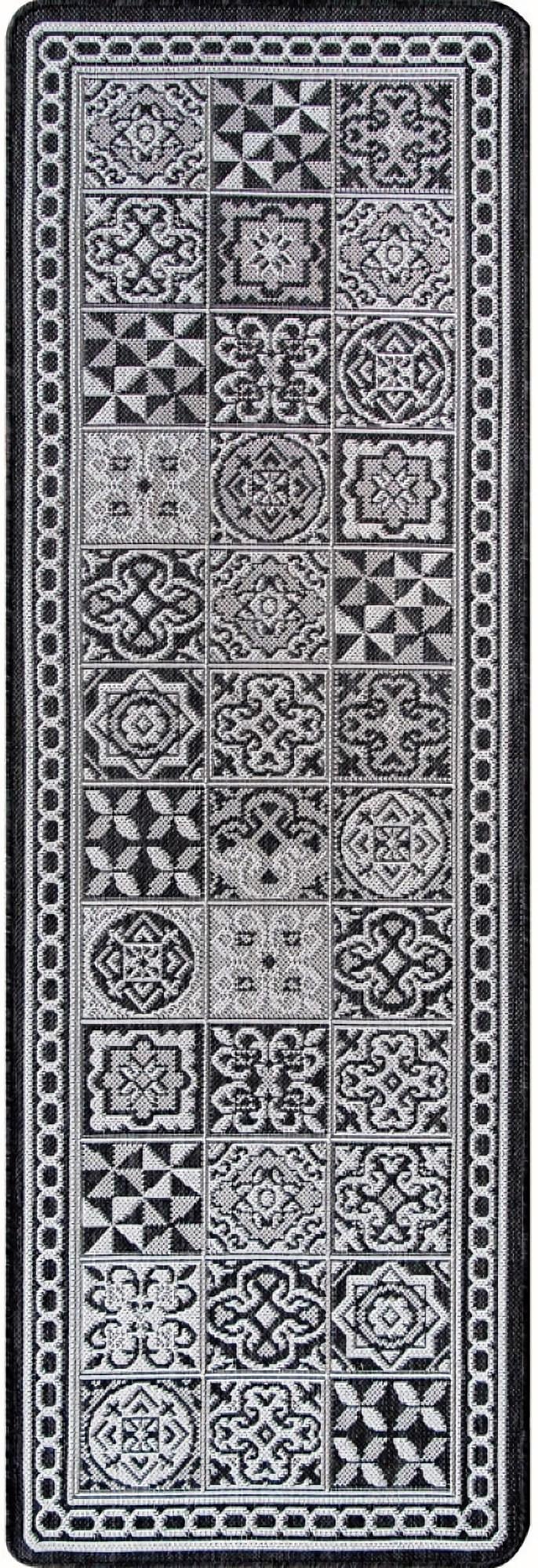 Ковер безворсовый Chili Mosaic grafit 67x200 см (101390620)