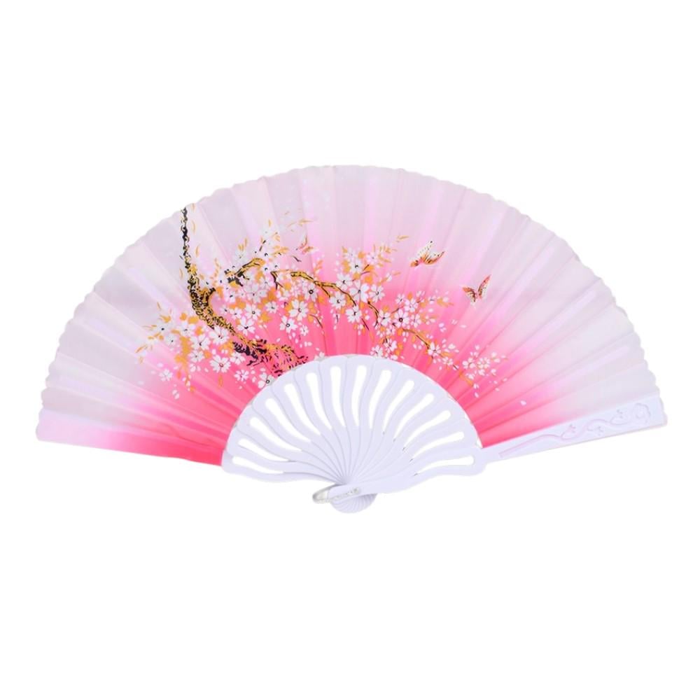 Веер ручной складной Stenson Сакура 23 см Розовый (R38335)